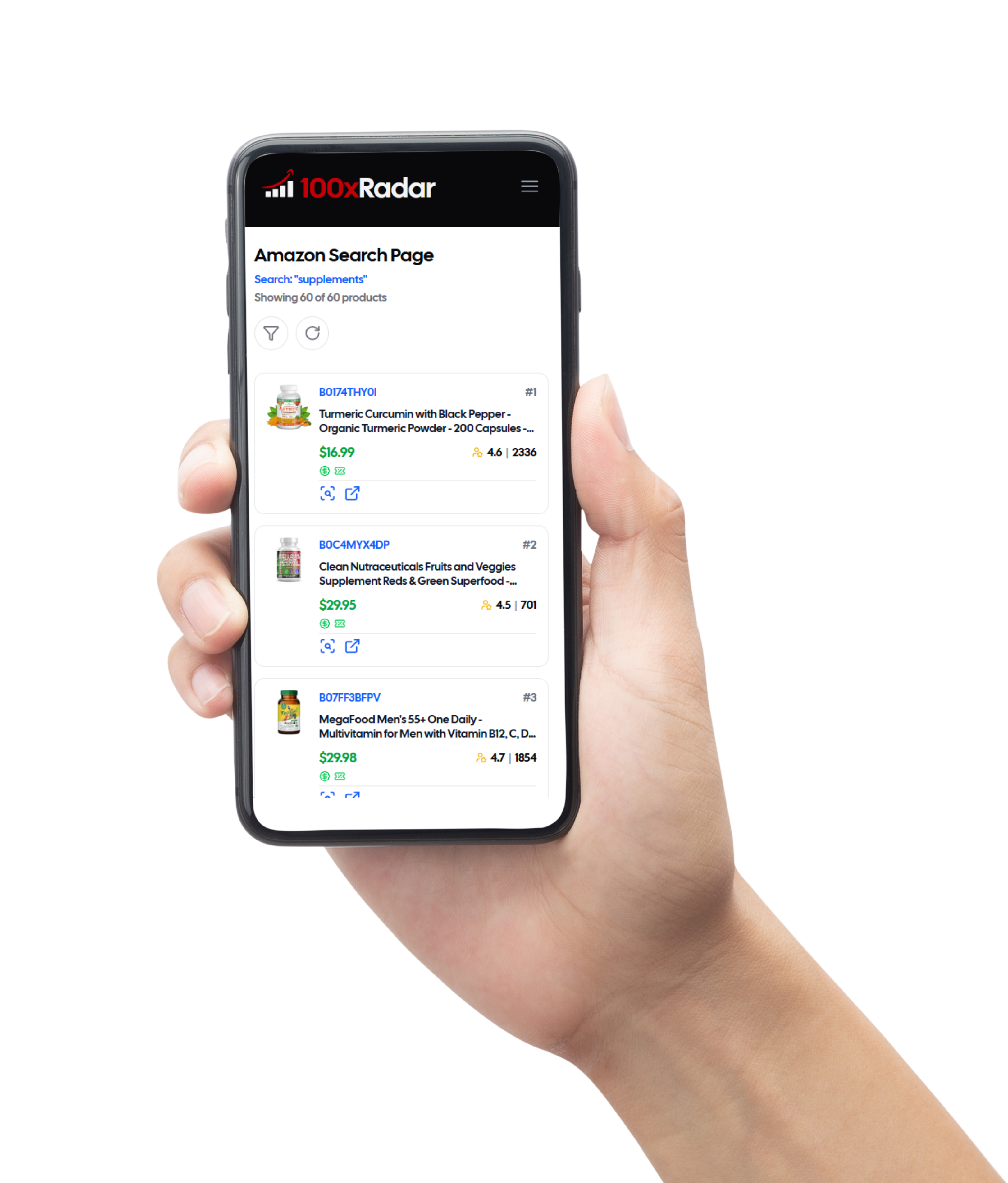 Investment platform interface showing key features